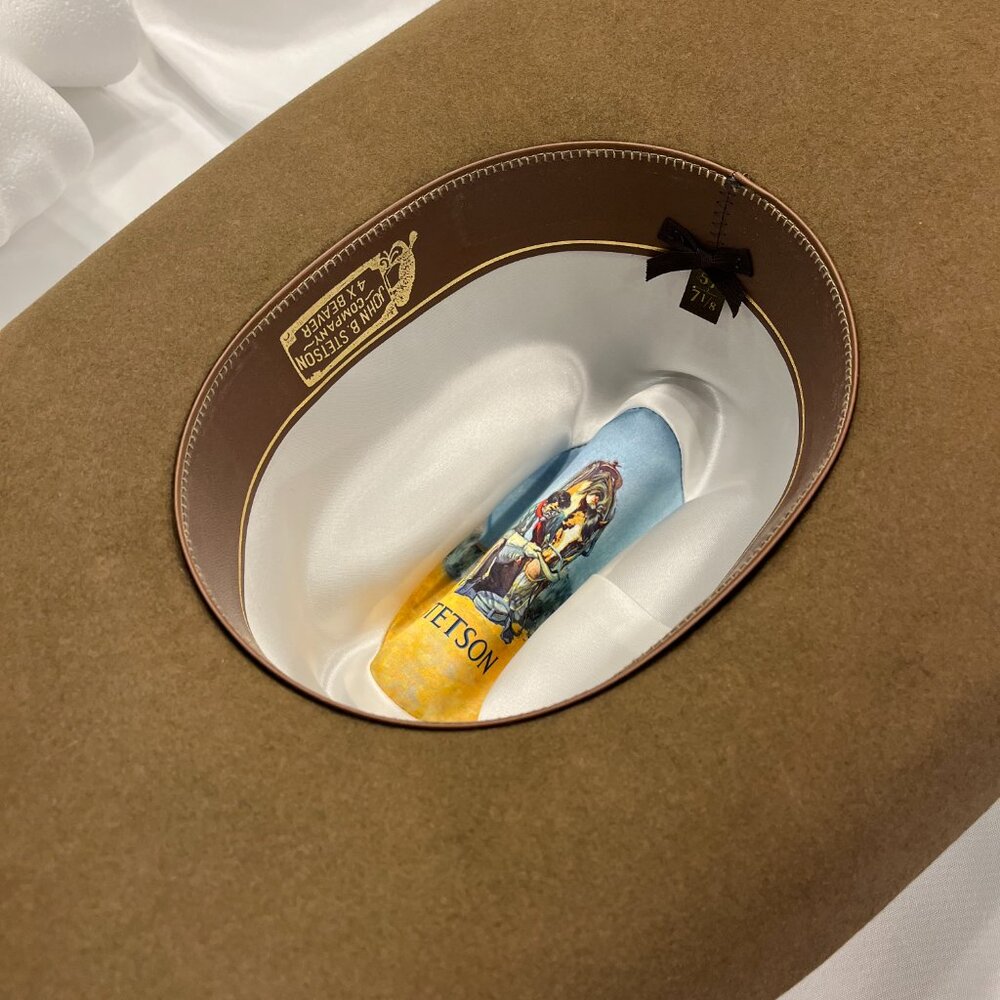 Stetson River Walk Cowboy Hat 4 X BEAVER 4 INCH BRIM • Size: 7 1/8 R - Picture 6 of 7